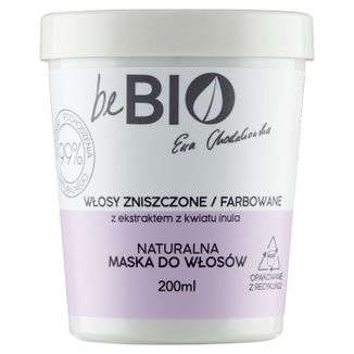 beBIO Ewa Chodakowska, naturalna maska do włosów zniszczonych i farbowanych, 200 ml - zdjęcie produktu