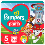 Pampers Active Baby Pants 5 (12-17 kg), pieluchomajtki, Psi Patrol, 66 sztuk USZKODZONE OPAKOWANIE - miniaturka zdjęcia produktu