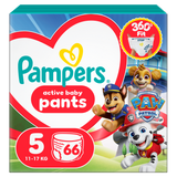Pampers Active Baby Pants 5 (12-17 kg), pieluchomajtki, Psi Patrol, 66 sztuk - miniaturka zdjęcia produktu