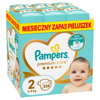 Pampers Premium Care 2 (4-8 kg), pieluchy, 224 sztuki - zdjęcie produktu
