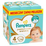 Pampers Premium Care, pieluchy, rozmiar 4, 9-14 kg, 174 sztuki - miniaturka zdjęcia produktu