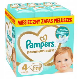 Pampers Premium Care 4 (9-14 kg), pieluchy, 174 sztuki - zdjęcie produktu