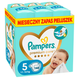 Pampers Premium Care 5 (11-16 kg), pieluchy, 148 sztuk - miniaturka zdjęcia produktu