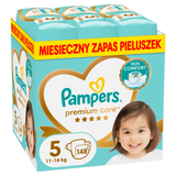Pampers Premium Care, pieluchy, rozmiar 5, 11-16 kg, 148 sztuk - miniaturka zdjęcia produktu