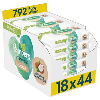 Pampers Harmonie Coco, chusteczki nawilżane, 18 x 44 sztuki - zdjęcie produktu