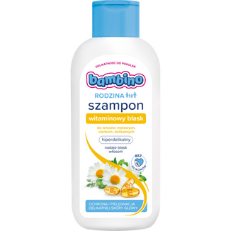 Bambino Rodzina, szampon do włosów witaminowy blask, 400 ml - zdjęcie produktu