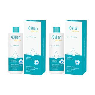 Zestaw Oillan Derm+, emulsja do kąpieli, od 1 dnia życia, 2 x 400 ml - zdjęcie produktu