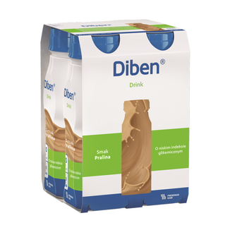 Diben Drink, preparat odżywczy, smak pralinowy, 4 x 200 ml - zdjęcie produktu