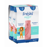 Frebini Energy Drink, preparat odżywczy dla dzieci 1-12 lat, smak truskawkowy, 4 x 200 ml - miniaturka zdjęcia produktu
