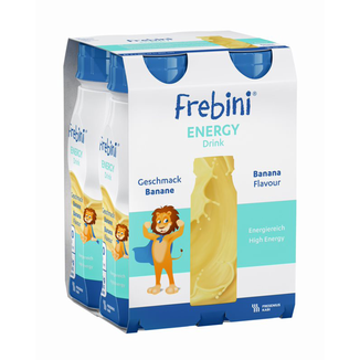 Frebini Energy Drink, preparat odżywczy dla dzieci 1-12 lat, smak bananowy, 4 x 200 ml - zdjęcie produktu