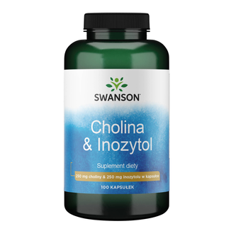 Swanson Choline & Inositol, cholina i inozytol, 100 kapsułek - zdjęcie produktu