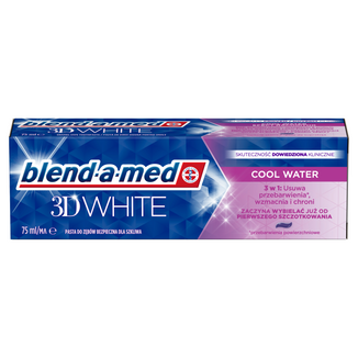 Blend-a-med 3D White, pasta do zębów, Cool Water, 75 ml - zdjęcie produktu