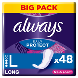 Always Daily Protect, wkładki higieniczne o świeżym zapachu, Long, 48 sztuk - miniaturka zdjęcia produktu