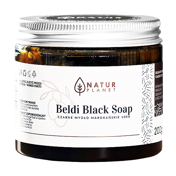 Natur Planet Natur Planet, czarne mydło marokańskie, 200 g — Składniki i ocena