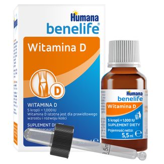 Humana Benelife Witamina D, 5,5 ml - zdjęcie produktu