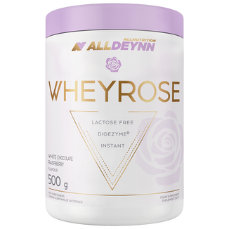 Allnutrition Alldeynn WheyRose, smak białej czekolady z kawałkami liofilizowanych malin, 500 g - zdjęcie produktu