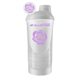 Allnutrition Alldeynn, shaker, biały, 600 ml + 350 ml - zdjęcie produktu