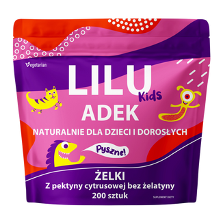Lilu Kids ADEK, naturalne żelki dla dzieci i dorosłych, 200 sztuk - zdjęcie produktu