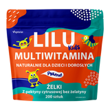 Lilu Kids Multiwitamina, naturalne żelki dla dzieci i dorosłych, smak jeżynowy, 200 sztuk - miniaturka zdjęcia produktu
