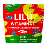 Lilu Kids Witamina C, naturalne żelki dla dzieci i dorosłych, smak pomarańczowy, 200 sztuk - miniaturka zdjęcia produktu
