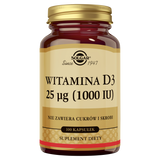 Solgar Witamina D3 1000 IU, 100 kapsułek - miniaturka zdjęcia produktu