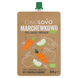 Owolovo Ekodobro! Mus jabłkowo-marchewkowy Eko w tubce, 200 g - miniaturka zdjęcia produktu
