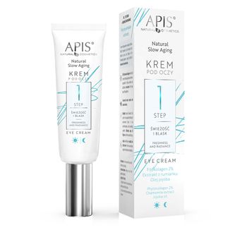 Apis Natural Slow Aging Step 1, krem pod oczy, świeżość i blask, 15 ml - zdjęcie produktu