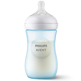 Avent Natural Response, butelka z responsywnym smoczkiem, niebieska, przepływ 3 średni, 3-6 miesięcy, 260 ml USZKODZONE OPAKOWANIE - zdjęcie produktu