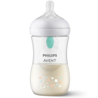 Avent Natural Response, butelka z responsywnym smoczkiem, z wentylem AirFree, miś, przepływ 3 średni, 3-6 miesięcy, 260 ml - zdjęcie produktu