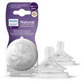 Avent Natural Response, responsywny smoczek do butelki, przepływ 2, SCY962/02, od urodzenia, 2 sztuki - miniaturka zdjęcia produktu