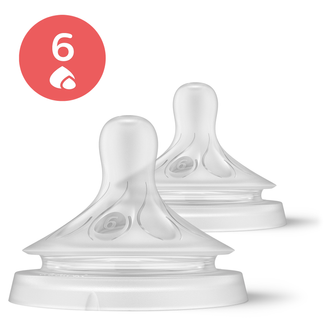 Avent Natural Response, responsywny smoczek do butelki, do gęstego pokarmu, SCY966/02, po 6 miesiącu, 2 sztuki - zdjęcie produktu