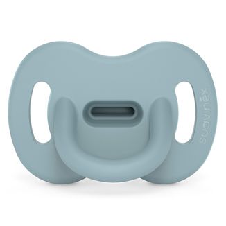 Suavinex Colour Essence SX Pro, smoczek uspokajający, 100% silikonowy, fizjologiczny, niebieski, 6-18 miesięcy, 1 sztuka - zdjęcie produktu