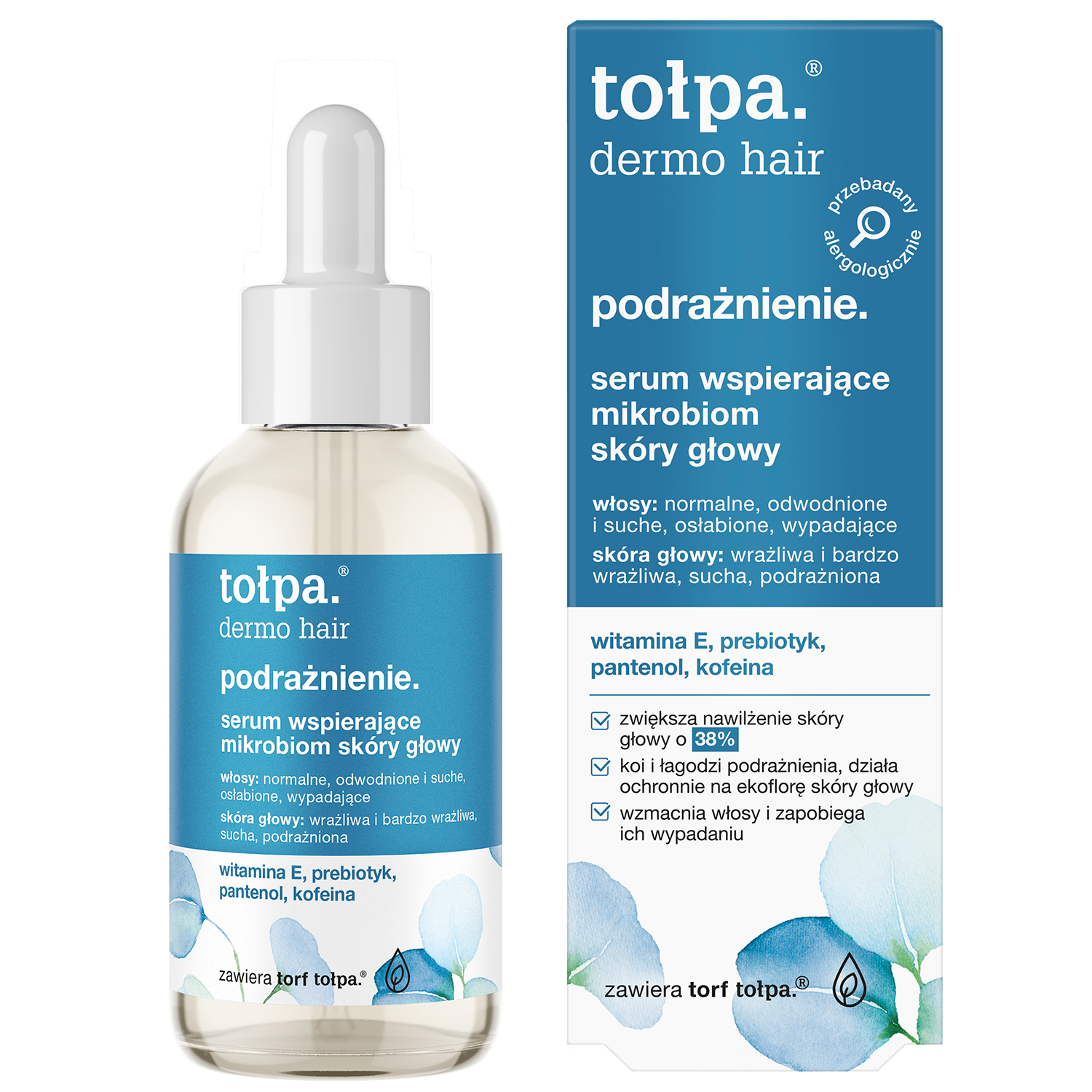 Tołpa Tołpa Dermo Hair Podrażnienie, serum wspierające mikrobiom skóry głowy, 75 ml