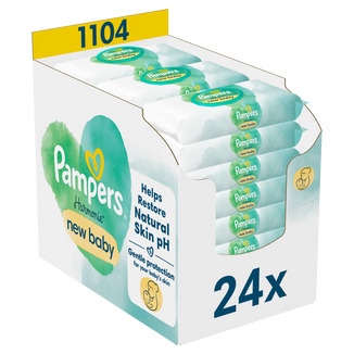 Pampers Harmonie New Baby, chusteczki nawilżane, 24 x 46 sztuk USZKODZONE OPAKOWANIE - zdjęcie produktu