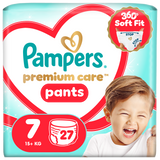 Pampers Premium Care Pants 7 (15+ kg), pieluchomajtki, 27 sztuk - miniaturka zdjęcia produktu