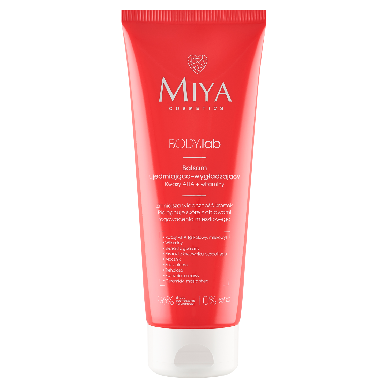 Nieznana Miya BODY.lab, balsam ujędrniająco-wygładzający z kwasami AHA i witaminami, 200 ml