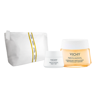 Vichy Neovadiol Peri-Menopause, ujędrniający krem na dzień przywracający gęstość, skóra sucha, 50 ml + ujędrniający krem na noc, 15 ml i kosmetyczka gratis - zdjęcie produktu