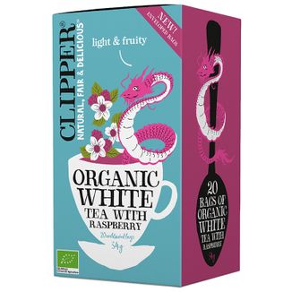 Clipper, herbata biała z maliną Bio, 1,7 g x 20 saszetek USZKODZONE OPAKOWANIE - zdjęcie produktu