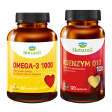 Zestaw Naturell Koenzym Q10 100, 120 kapsułek + Omega-3 1000, 120 kapsułek - miniaturka zdjęcia produktu