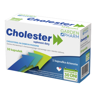 Gardenpharm Cholester, 30 kapsułek USZKODZONE OPAKOWANIE Gardenpharm Cholester, 30 kapsułek USZKODZONE OPAKOWANIE - zdjęcie produktu