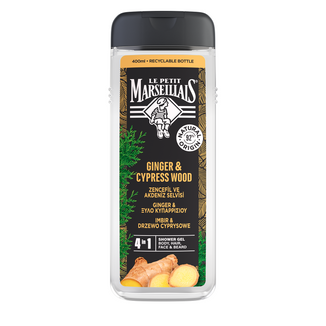 Le Petit Marseillais, żel pod prysznic 3w1 dla mężczyzn, imbir i cyprys, 400 ml - zdjęcie produktu