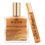 Nuxe Huile Prodigieuse Or, suchy olejek ze złotymi drobinkami, 100 ml + suchy olejek ze złotymi drobinkami do ciała, twarzy i włosów, roll - on, 8 ml gratis - miniaturka zdjęcia produktu
