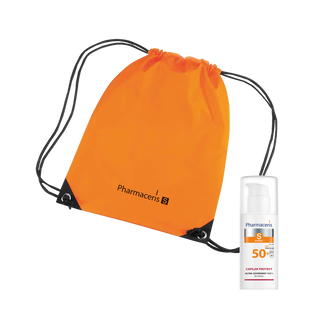 Pharmaceris S Capilar & Sun Protect, krem ochronny, skóra naczynkowa i z trądzikiem różowatym SPF 50+, 50 ml + plecak - worek gratis - zdjęcie produktu