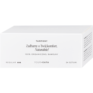 Your KAYA, tampony higieniczne z bawełny organicznej, Regular, 24 sztuki - zdjęcie produktu