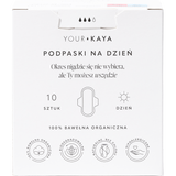 Your KAYA, podpaski z bawełny organicznej, ze skrzydełkami, na dzień, 10 sztuk USZKODZONE OPAKOWANIE - miniaturka zdjęcia produktu
