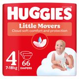 Huggies Little Movers, pieluchy, Disney, rozmiar 4, 7-18 kg, Mega Pack, 66 sztuk - miniaturka zdjęcia produktu
