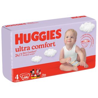 Huggies Ultra Comfort, pieluchy, Disney, rozmiar 4, 7-18 kg, Mega, 66 sztuk - zdjęcie produktu