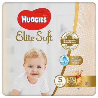 Huggies Elite Soft, pieluchy, Disney, rozmiar 5, 12-22 kg, Jumbo, 28 sztuk - zdjęcie produktu