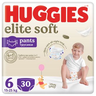 Huggies Elite Soft Pants, pieluchomajtki, Disney, rozmiar 6, 15-25 kg, Mega, 32 sztuki - zdjęcie produktu