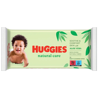 Huggies Natural Care, chusteczki nawilżane, 56 sztuk - zdjęcie produktu